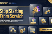 Business Tech 3D Icons Bundle, an Object 3D Model by Dreamanart (Thumbnail 2 of 4)