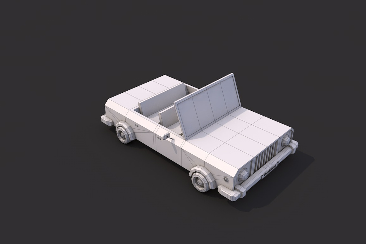 Low Poly Cabriolet, a Cars & Vehicle 3D Model by CreativeeArt (Photo 6 of 8)