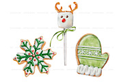 Watercolor christmas sweets clipart, a Decorative Illustration by ArtfulStudio (Thumbnail 10 of 10)