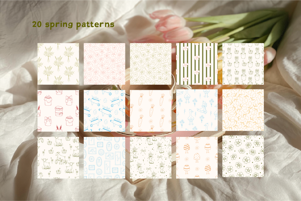 Whimsy Spring & Easter Doodle Set, a Seasonal Illustration by soboleva alya (Photo 9 of 15)