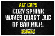 SHOQWAVE DISTRESSED STENCIL FONT, a Font by Alphabet Agency (Thumbnail 3 of 5)