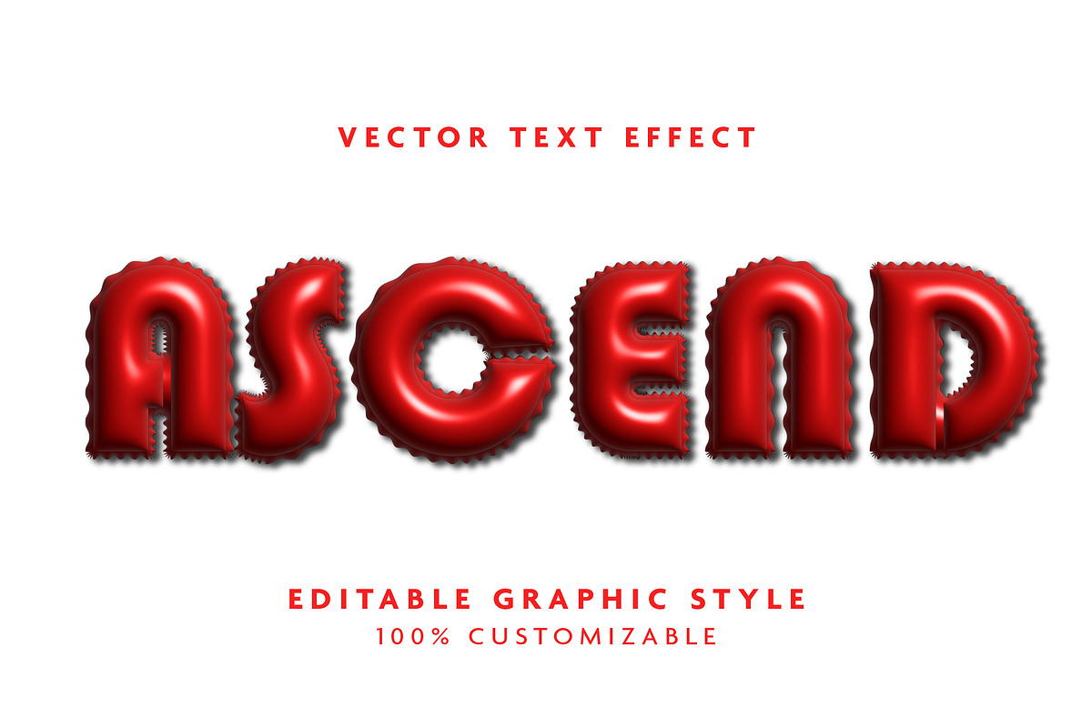 Bright Inflated Balloon Text Effect