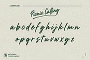 Picnic Calling, a Script Font by Metasena Typefoundry (Thumbnail 7 of 10)