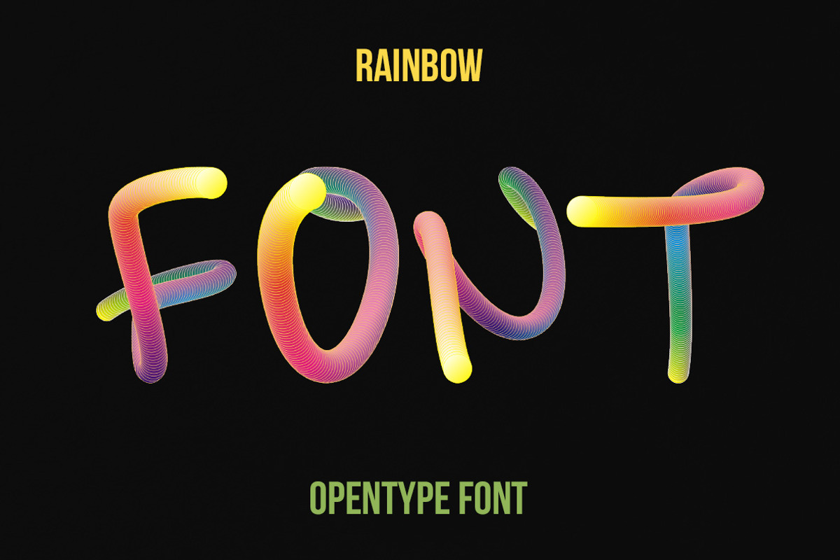 Rainbow Font, a Font by Handmadefont (Photo 1 of 9)