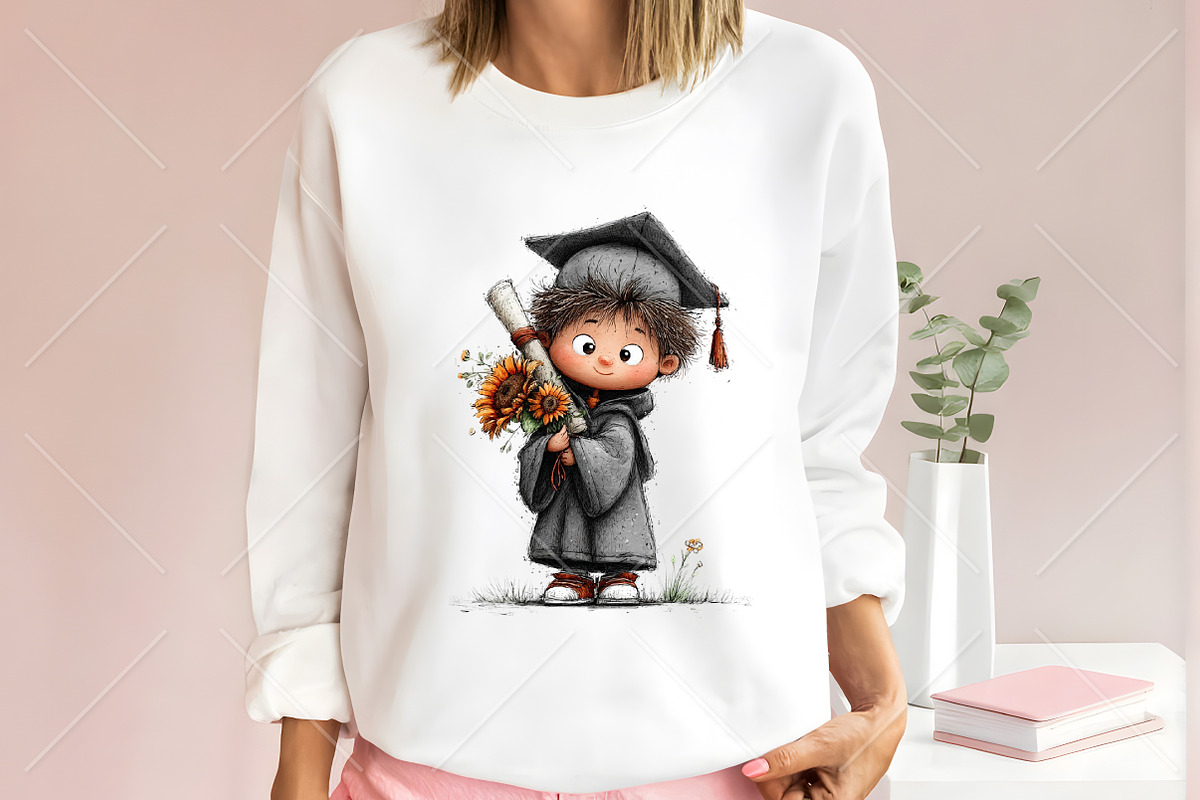 Whimsical Graduation Kids Clipart, a Seasonal Illustration by Canvas Craft (Photo 6 of 10)