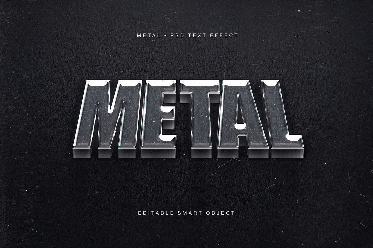 Metal Text Effect, a Texture Graphic by DesignerCandies