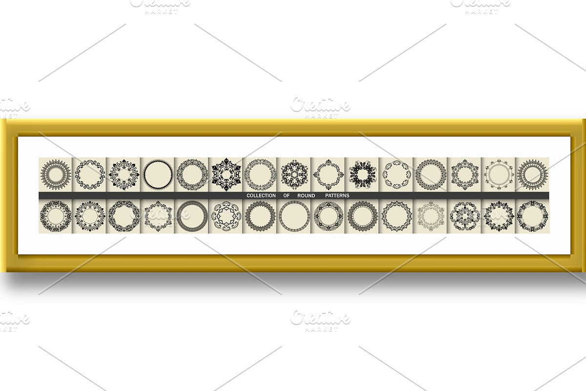 Vintage Big Set of Round Vector, a Decorative Illustration by FineArtStudio (Photo 2 of 3)