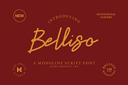 Belliso - Monoline Script Font, a Handwritten Font by Hasbi Creative (Thumbnail 1 of 14)