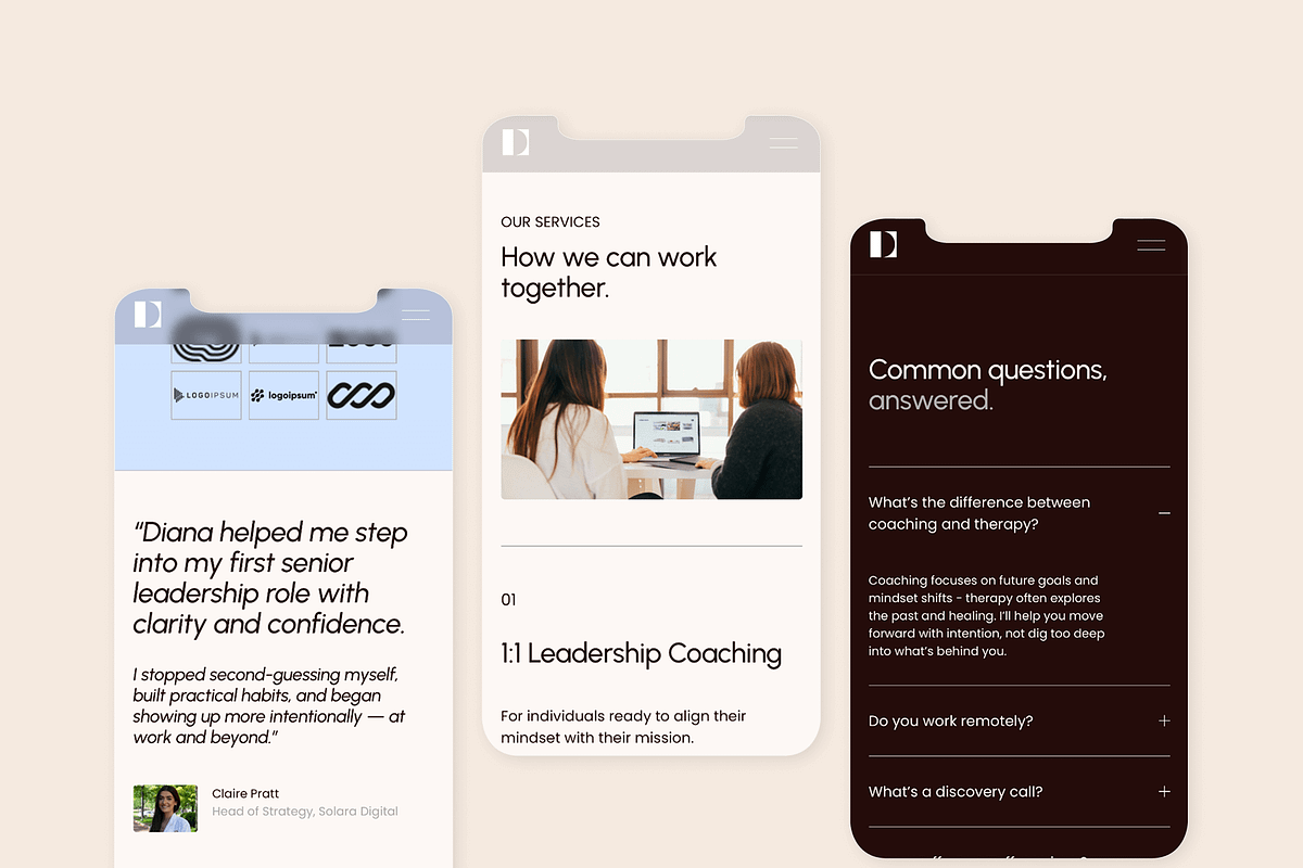 Coaching/Consulting Website Template, a Squarespace Template by WebInAWeek (Photo 3 of 7)