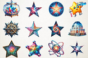 Science-Star-Clipart, an Illustration by RobertsArt (Thumbnail 5 of 7)