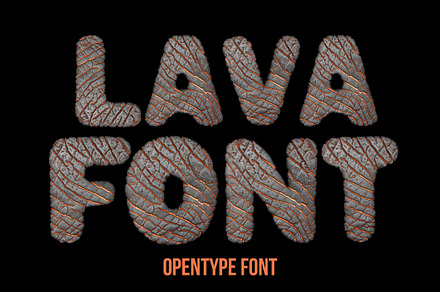 Lava Font, a Font by Handmadefont