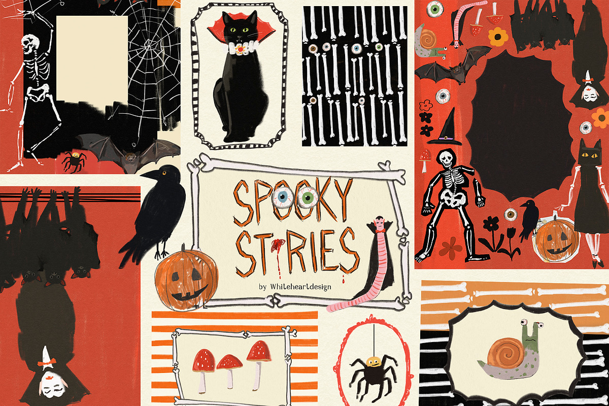 Halloween Png Illustrations Posters, a Decorative Illustration by whiteheartdesign (Photo 1 of 19)