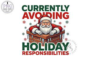 Funny Grumpy Santa PNG, an Object Graphic by Black Bird Studio