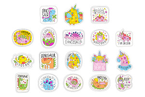 Lovely Unicorn Patches Set, Trendy