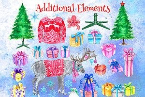 Christmas Tree Creator Clipart Set