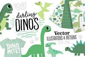 Darling Dinos - Illustration Set