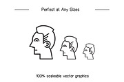Human Head Avatars Set, a Person Illustration by Designfour (Thumbnail 7 of 7)