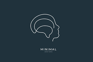 logo of a human head with brain, a Branding & Logo Template by idesign_4u
