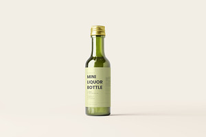 Mini Liquor Bottle Mockup