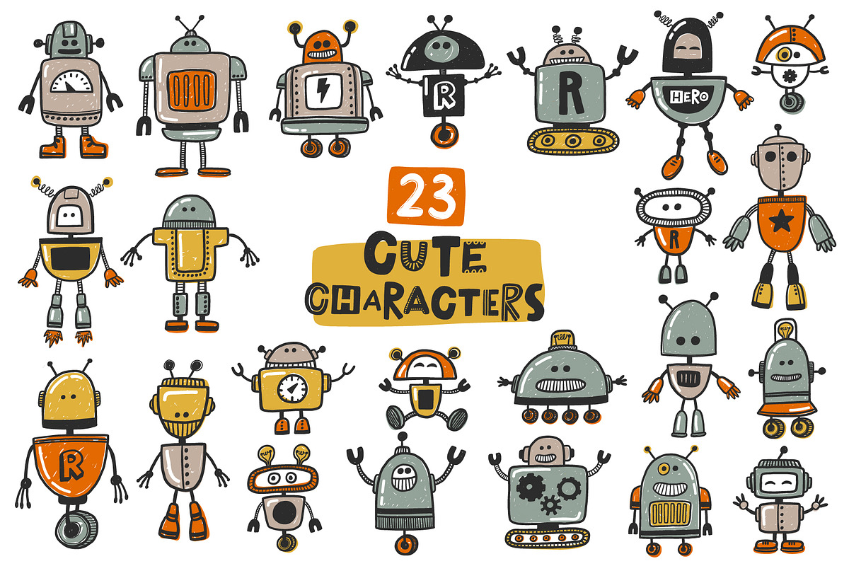 Super Robot. Kids collection, a Graphic by Murvin (Photo 2 of 7)