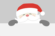 Santa Peeking, an Illustration by Illustrations by Jessie (Thumbnail 2 of 5)