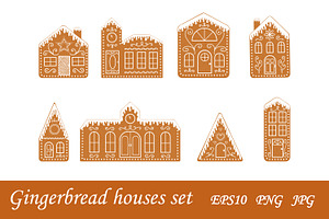 Gingerbread houses set