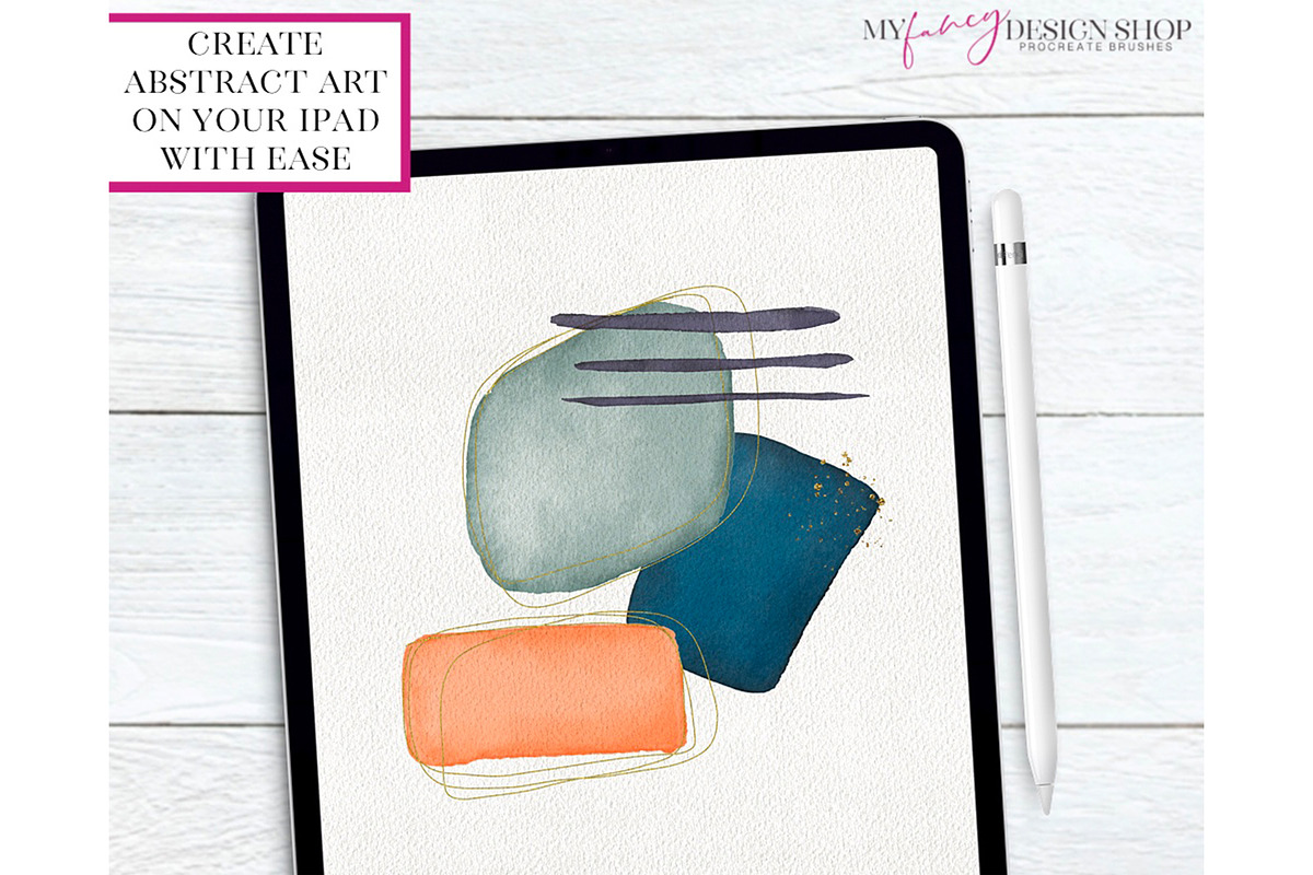 Procreate Abstract Watercolor Set, a Brush Add-On by My Fancy Design Shop (Photo 10 of 14)