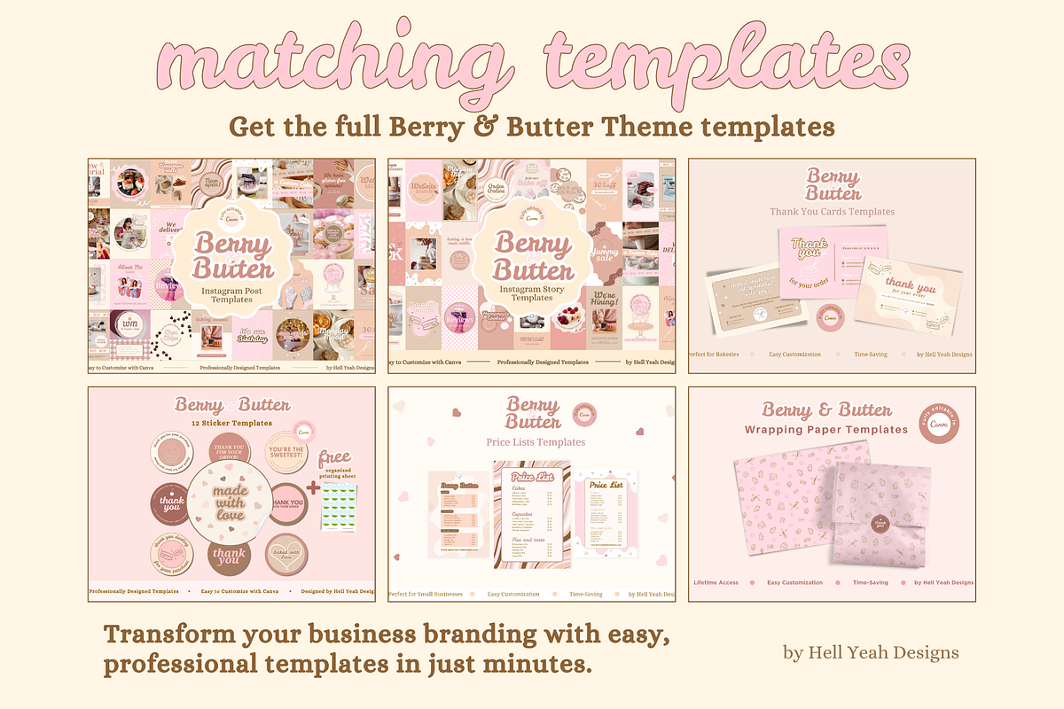 Bakery Instagram Bundle Templates, a Social Media Template by Hell Yeah Designs (Photo 11 of 12)