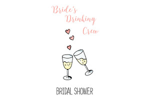 Bachelorette party template. bridal shower. print on t-shirt.