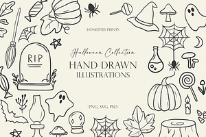 Hand Drawn Halloween Illustrations
