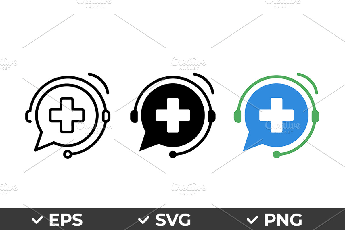 Medical Support Icon Vector Set, an Object Graphic by Artonix (Photo 1 of 3)
