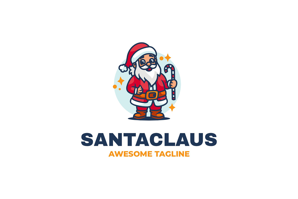 Santa Claus Mascot Cartoon Logo, a Branding & Logo Template by Artnivora.Std