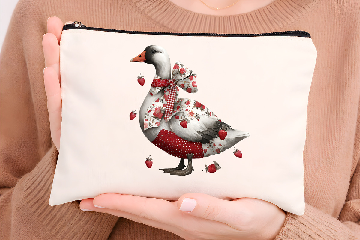 Strawberry Goose Clipart Bundle, an Illustration by Digital Artistic99 (Photo 9 of 9)