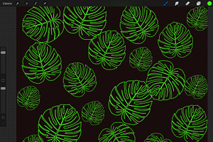 Procreate Monstera Leaf Brushes Set