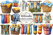 Summer Laundry Day Clipart, an Illustration by OK Design (Thumbnail 1 of 5)