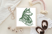 Retro Wolf Design with Swagger, an Illustration by Pixels.Craft (Thumbnail 5 of 7)