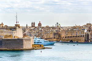 View of Bormla (Cospicua) from Valle, an Architecture Photo by Leonid Andronov