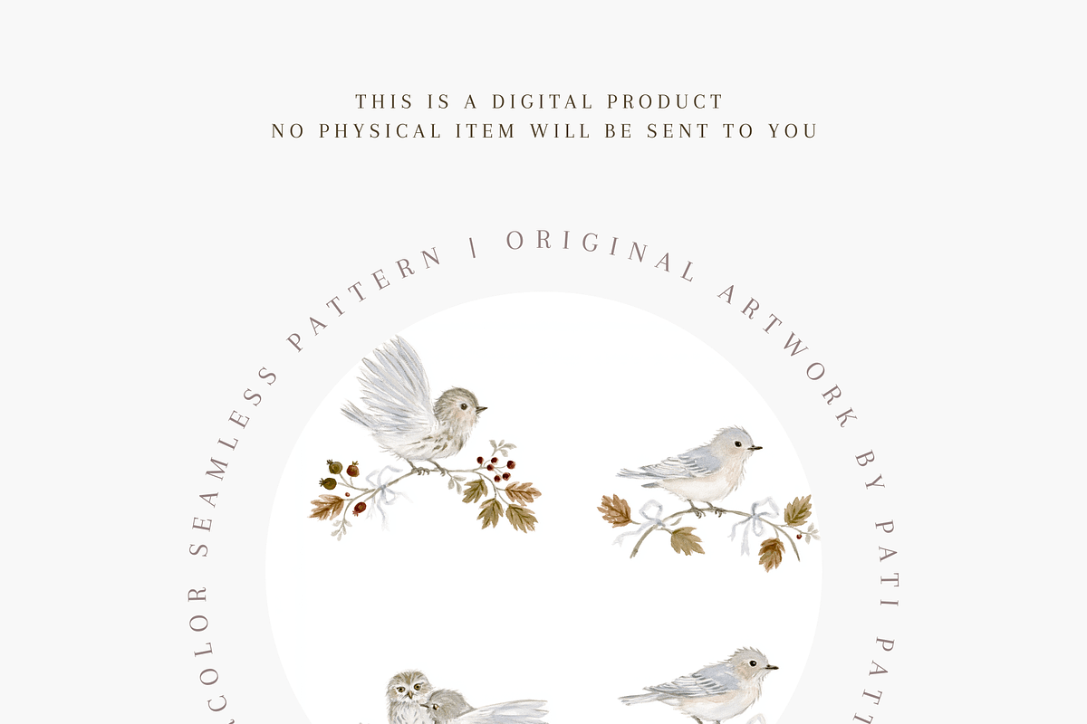 Seamless Cute Birds Pattern, a Pattern Graphic by Pati Charm Studio (Photo 4 of 6)