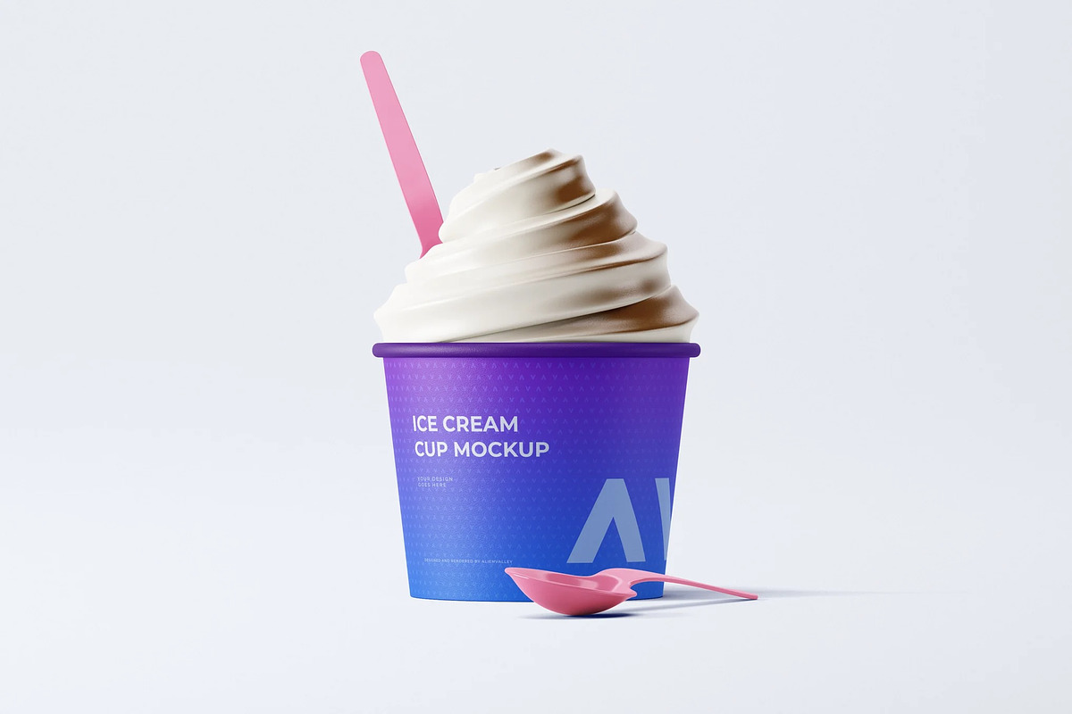 Ice Cream Cup Mockup, a Product Mockup by zpackcreative (Photo 3 of 4)