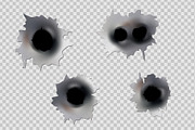 Bullet holes of gun or pisto in real, an Illustration by Astarte_design (Thumbnail 2 of 2)