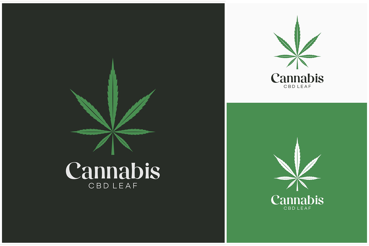 Cannabis CBD Hemp Leaf Logo, a Branding & Logo Template by ika trisiana