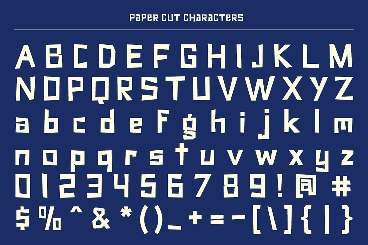 Paper Cut - Playful Display Font, a Sans Serif Font by roomspace creative lab (Photo 9 of 9)