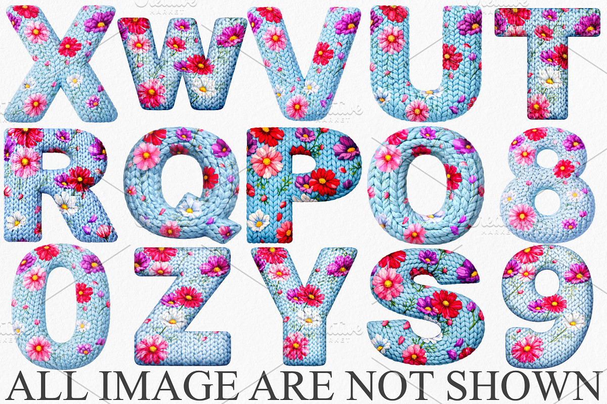 Crochet Alphabet Clipart Bundle, an Illustration by Canvas Craft (Photo 3 of 6)