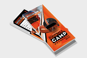 Football Camp DL Card Template