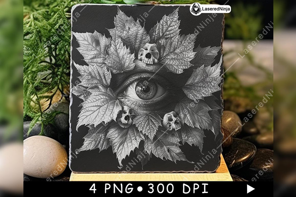 Eye Leaves Skulls Creepy Mysterious, a Background Graphic by LaseredNinja (Photo 2 of 7)