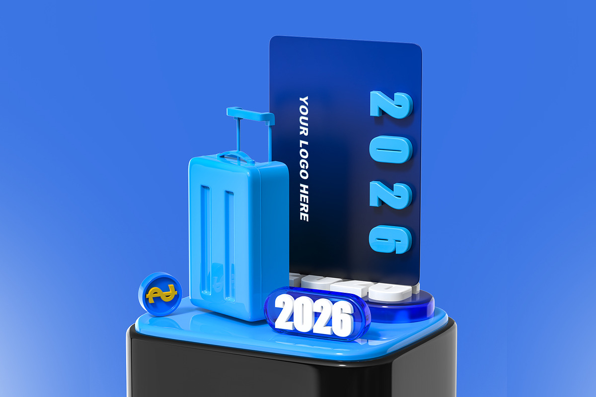 New Year 2026 3D Icon Pack, an Object Illustration by pixelmock (Photo 10 of 13)