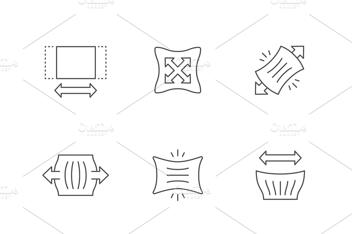 Set line icons of fabric stretching, an Outline Icon by motorama (Photo 1 of 2)