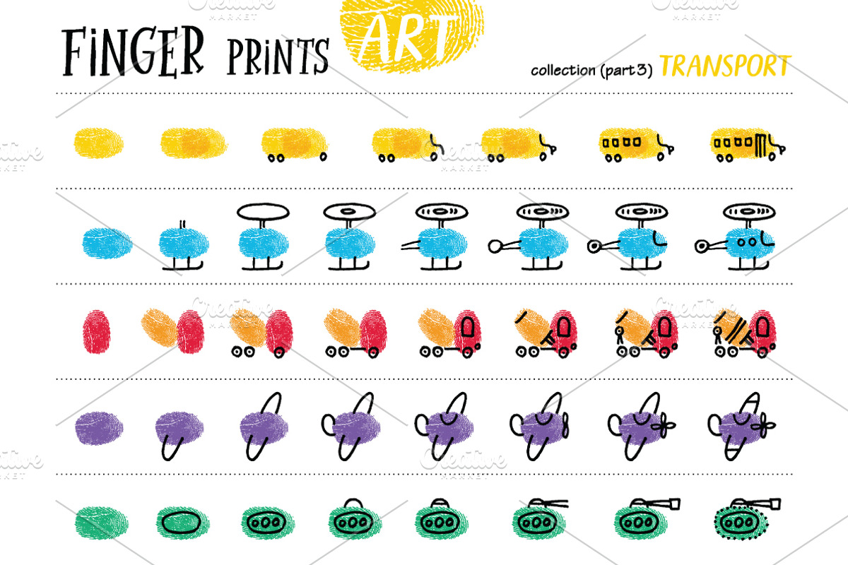 Finger prints ART, an Animal Illustration by Alena Razumova (Photo 4 of 14)