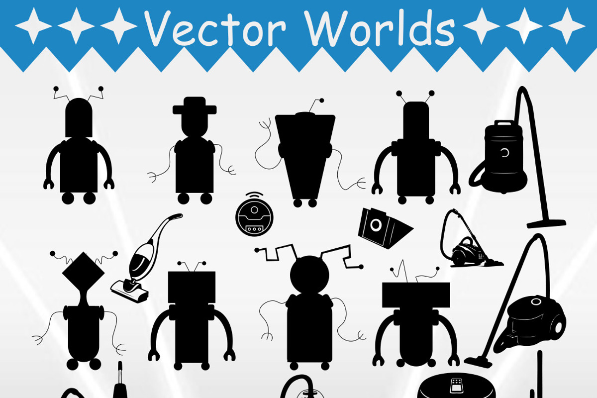 Vacuum Robot SVG, Vacuum Robot SVG, an Object Graphic by VectorWorlds (Photo 2 of 3)