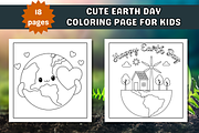 Cute Earth Day Coloring Page, an Education Illustration by Salaly (Thumbnail 3 of 6)
